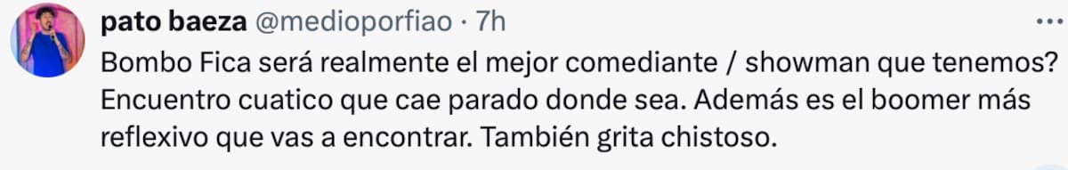 El comediante encantó a los usuarios con su rutina.