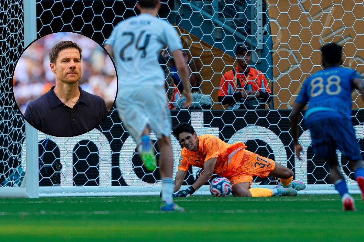 El arquero le tapó el penal a Fede Valverde.