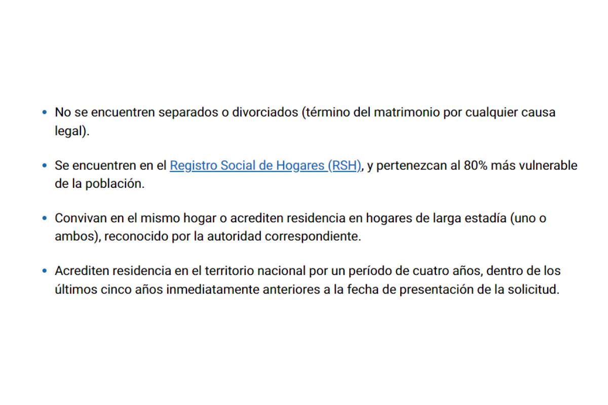 Conoce los requerimientos del beneficio.