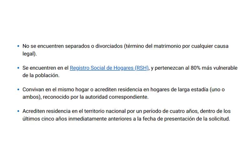 Conoce los requerimientos del beneficio.