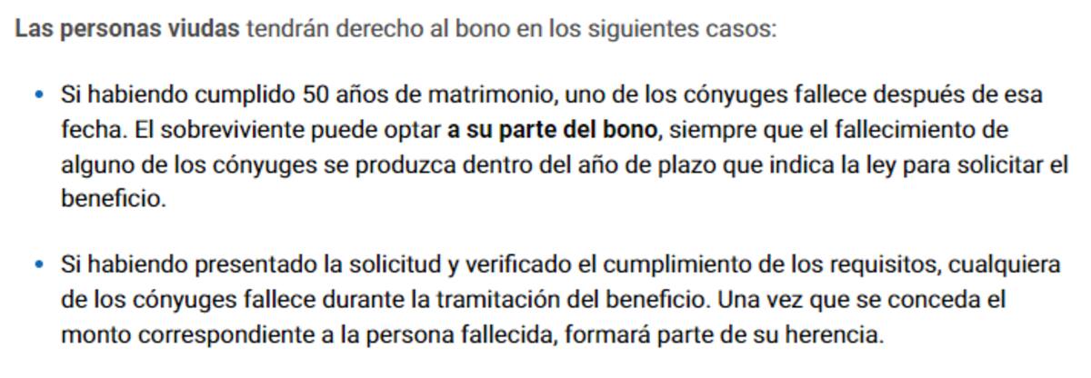 Requisitos para pedir el beneficio.