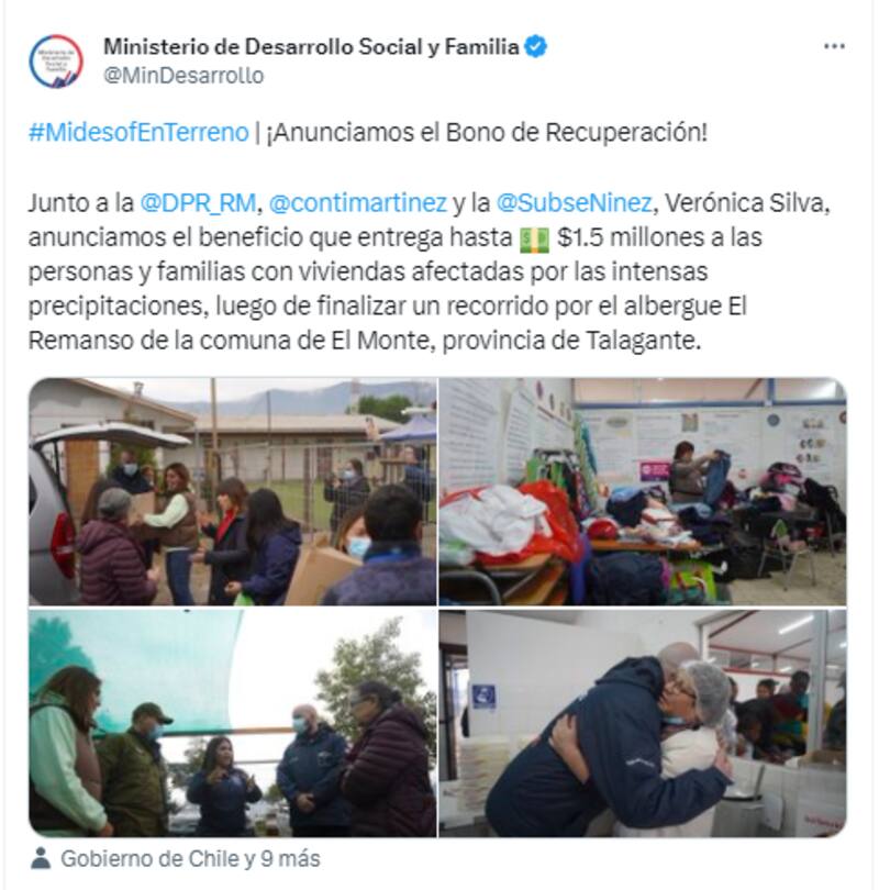 Entregará un monto de hasta un millón y medio.