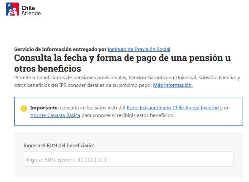 Revisa cuándo recibirás tu pago. Créditos: ChileAtiende