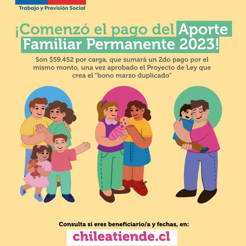 El beneficio podría entregarse de forma duplicada si se aprueba el proyecto del Gobierno. Gráfica: ChileAtiende.