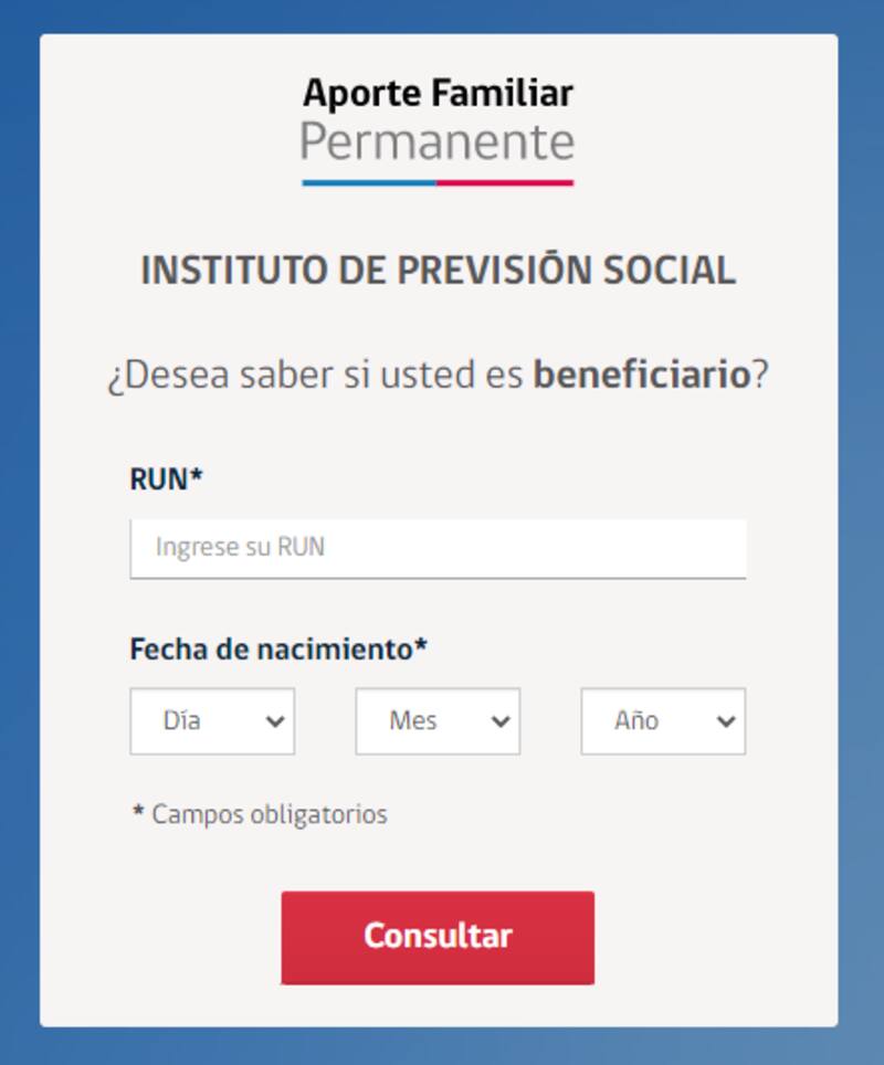 Ingresa tus datos a la página del Aporte Familiar Permanente para saber si recibes el segundo pago. Créditos: IPS.