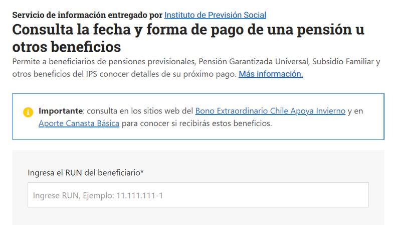 Esta es la plataforma digital para consultas los beneficios que se te han asignado. Créditos: Pantallazo sitio web Chile Atiende.