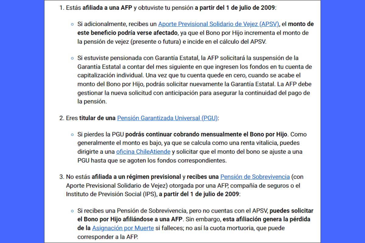Si cumples una de estas condiciones puedes recibir el beneficio.