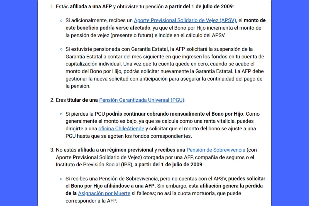 Si cumples una de estas condiciones puedes recibir el beneficio.