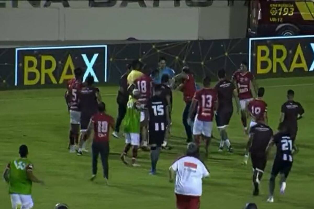 Botafogo vs Sergipe, el partido en que fue agredido el árbitro Braulio Machado.