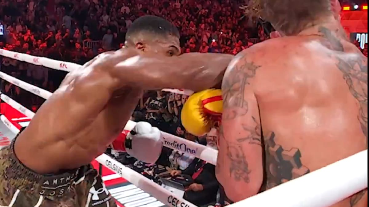 VIDEO | ¡Lo mandó al hospital! Así fue el espectacular nocaut de Anthony Joshua a Jake Paul