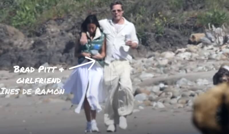 Brad Pitt y Inés de Ramón se dejan ver muy románticos.