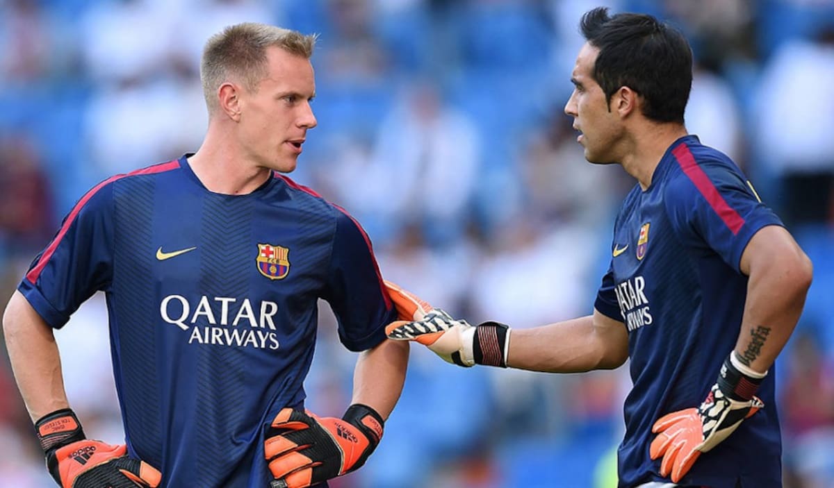 Marc Andre Ter Stegen y Claudio Bravo, en sus tiempos en el Barcelona.