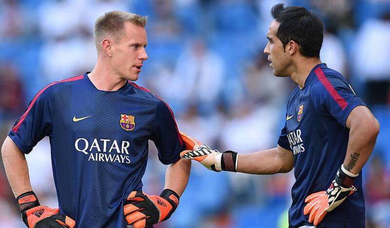 Marc Andre Ter Stegen y Claudio Bravo, en sus tiempos en el Barcelona.