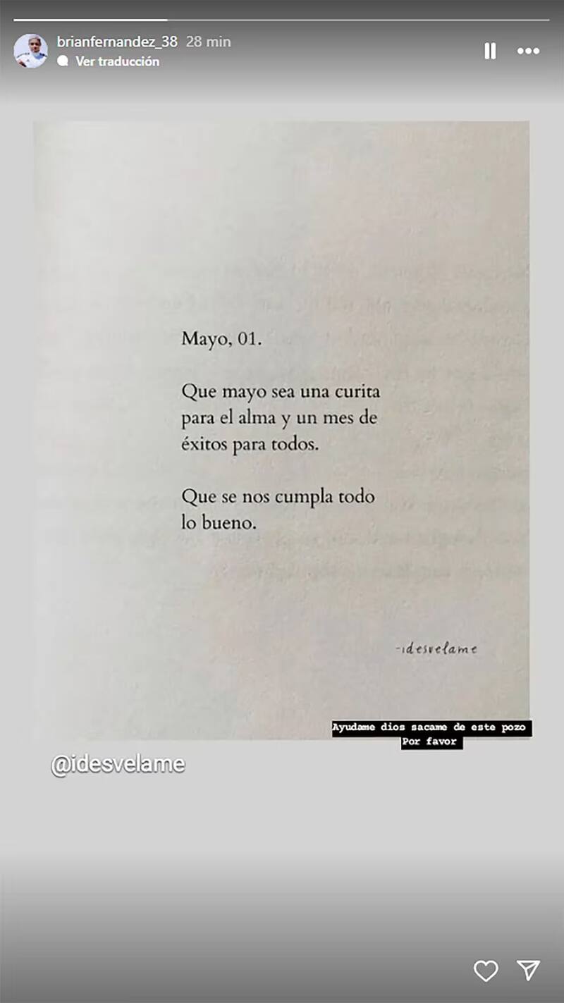 El misterioso posteo de Brian Fernández.