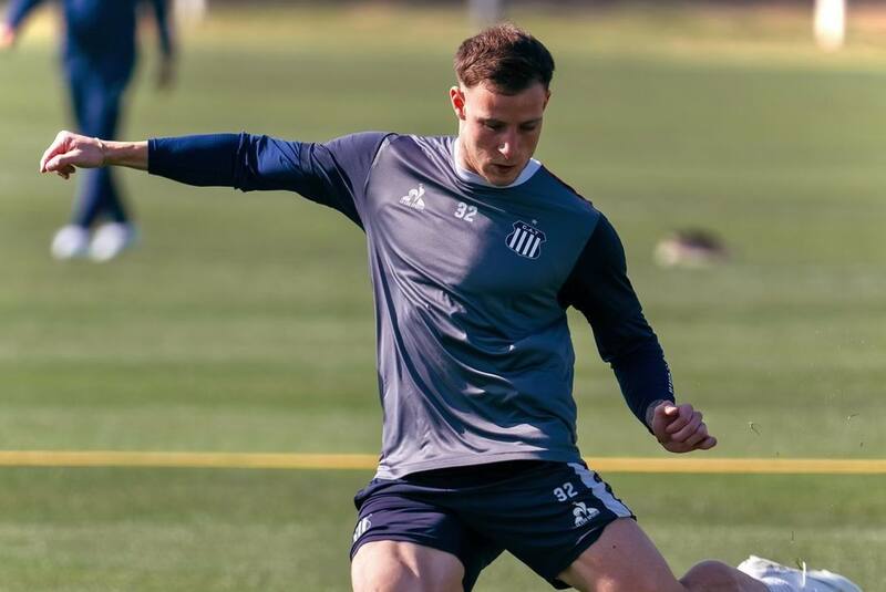 entrenando en Talleres.
