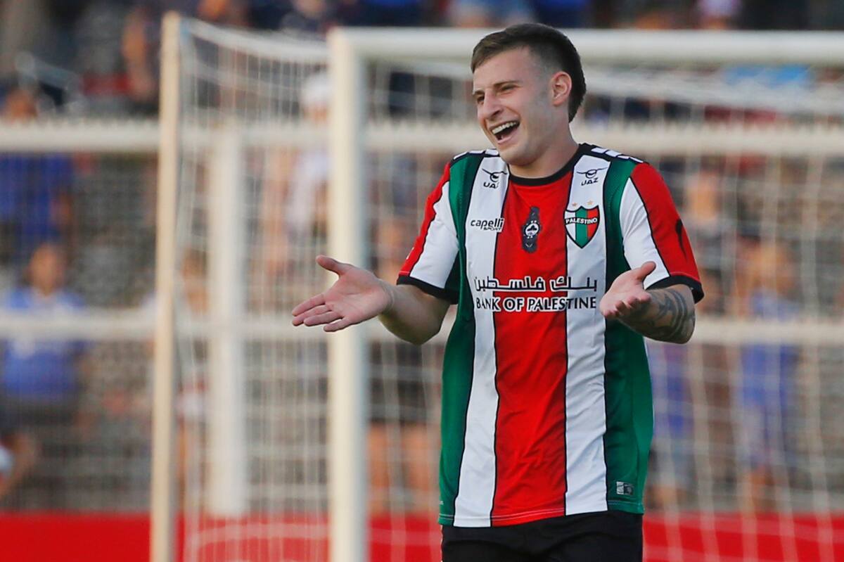 en partido de Palestino contra Universidad de Chile. (Foto: Agencia Aton)