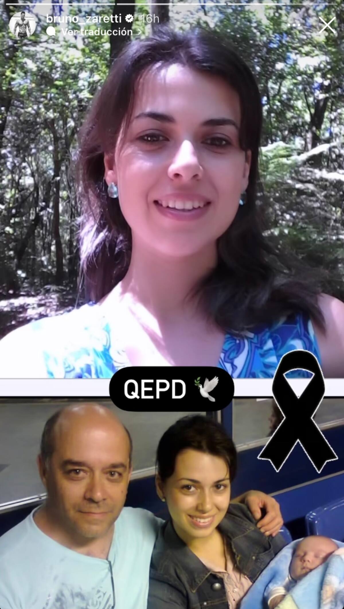 La prima de Bruno Zaretti fua asesinada por su ex pareja.