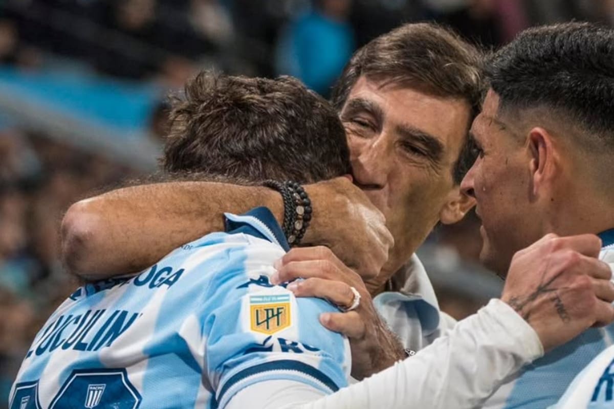 junto a Gustavo Costas en Racing. Foto: RacingClub.