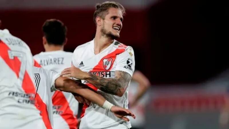 Bruno Zucullini, volante de River Plate. Foto: EFE.