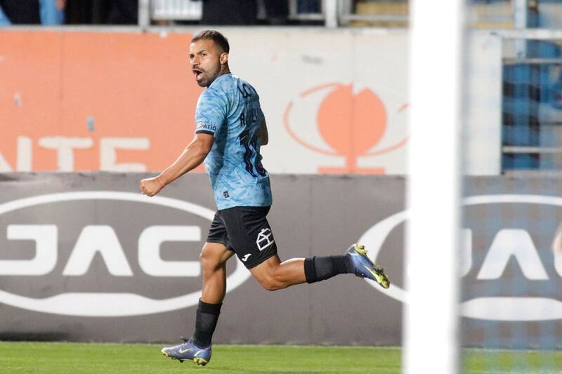 El gol de Bryan Rabello ante Unión Española que provocó el polémico gesto de Juan Manuel Azconzábal. Foto: Agencia Aton.