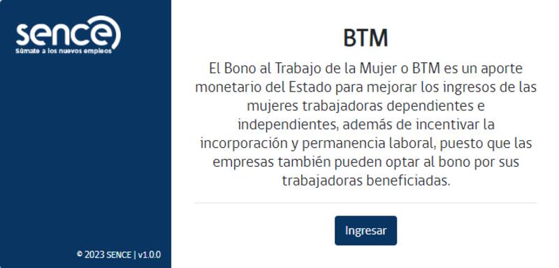 Ingresa a la plataforma del SENCE y solicita el beneficio: Créditos: SENCE.