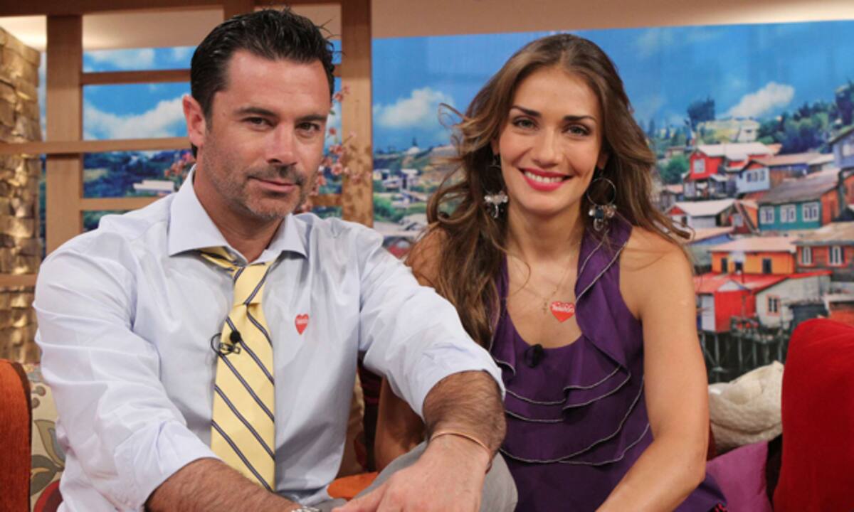 Carola de Moras y Felipe Camiroaga en el "Buenos días a todos" 2010
