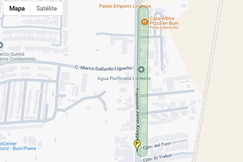 Sector afectado por el corte de agua.