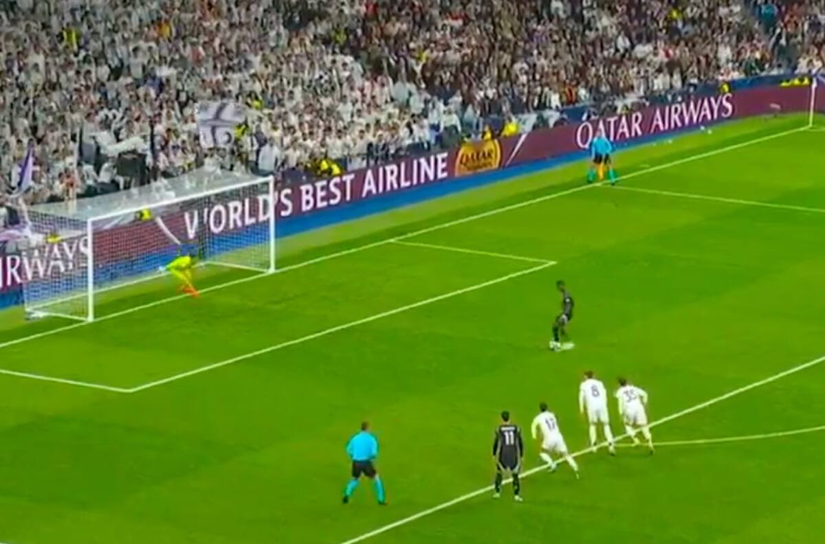 Bukayo Saka le dio vida al Real Madrid en Champions League: trató de cancherear este penal y lo erró