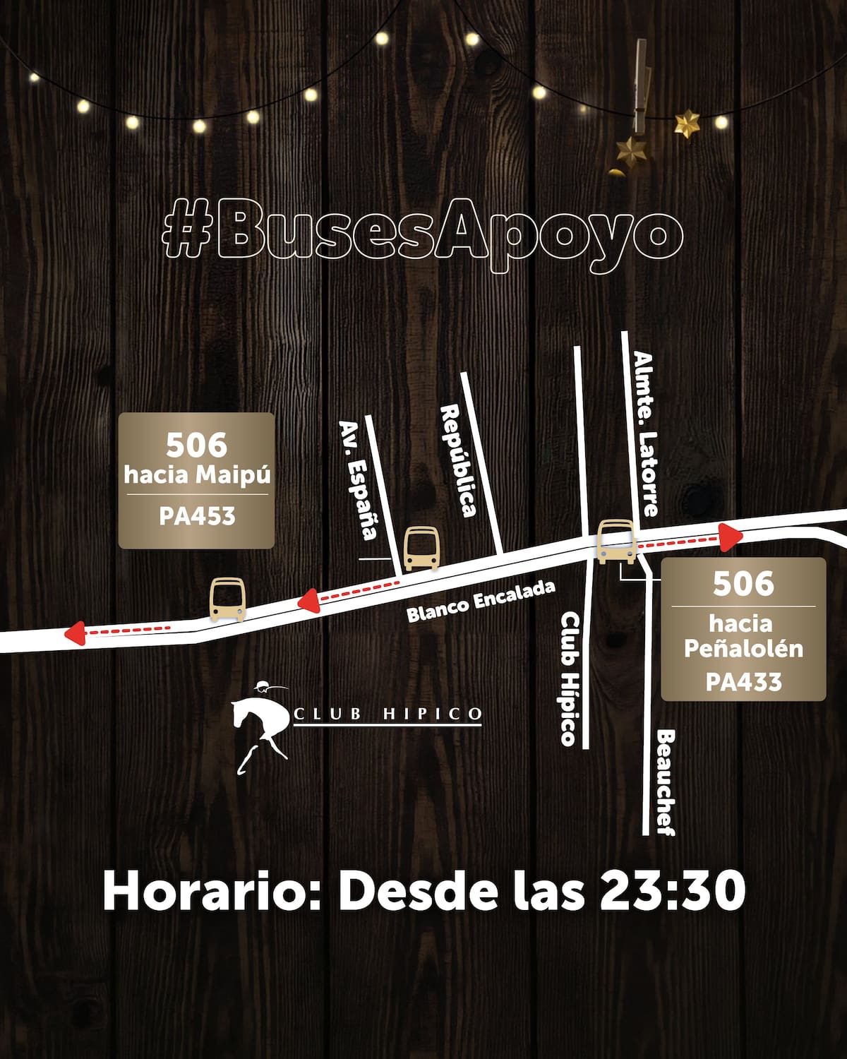 El recorrido 506 contará con más micros disponibles a partir de las 23:30 horas de este sábado. Foto: Red Movilidad vía X.