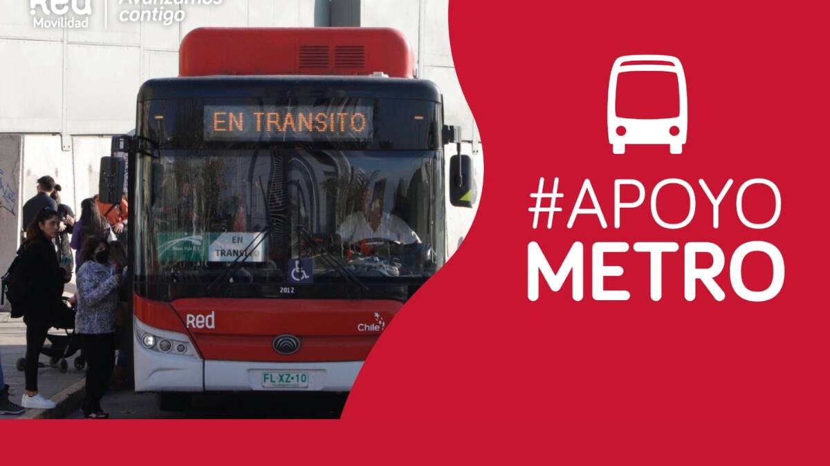 Por emergencia en Metro de Santiago: Anuncian buses de apoyo y reforzamiento de 10 recorridos de Red