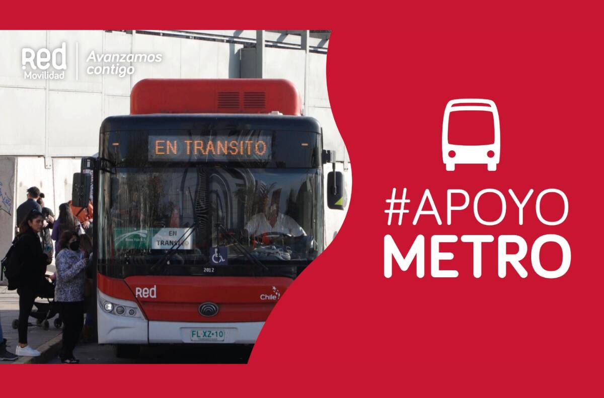 Por emergencia en Metro de Santiago: Anuncian buses de apoyo y reforzamiento de 10 recorridos de Red