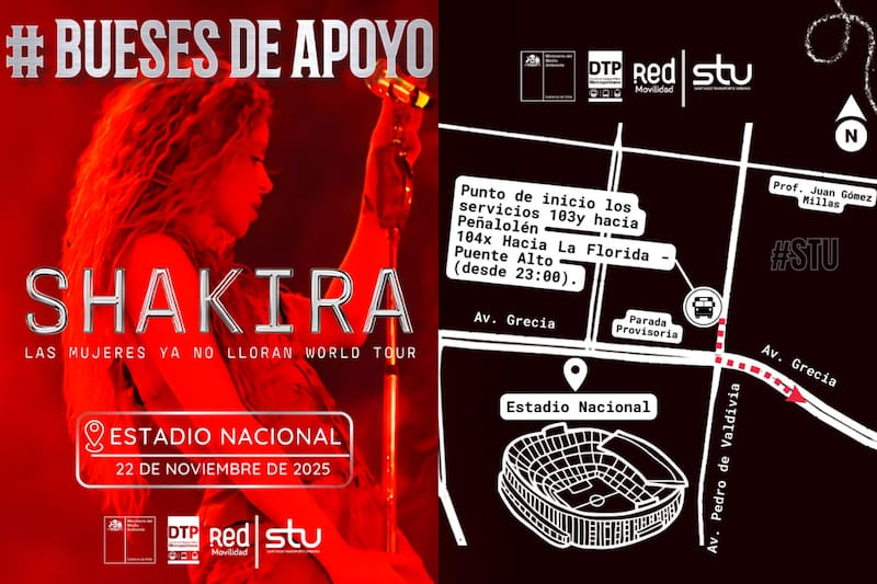 La medida comenzará a regir a contar de las 23:00 horas de este sábado. Créditos: STU Santiago Transporte Urbano.