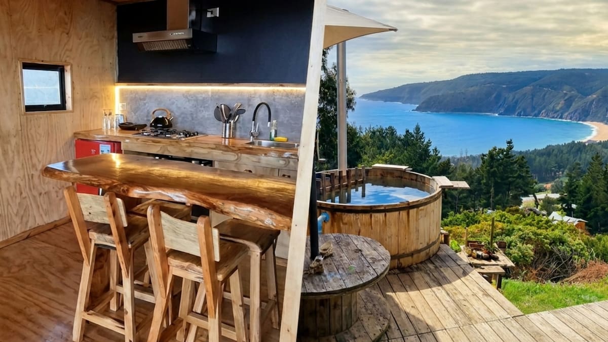 Con tinajas y vista al mar: Estas cabañas en la Región de Valparaíso son perfectas para una escapada cerca de Santiago
