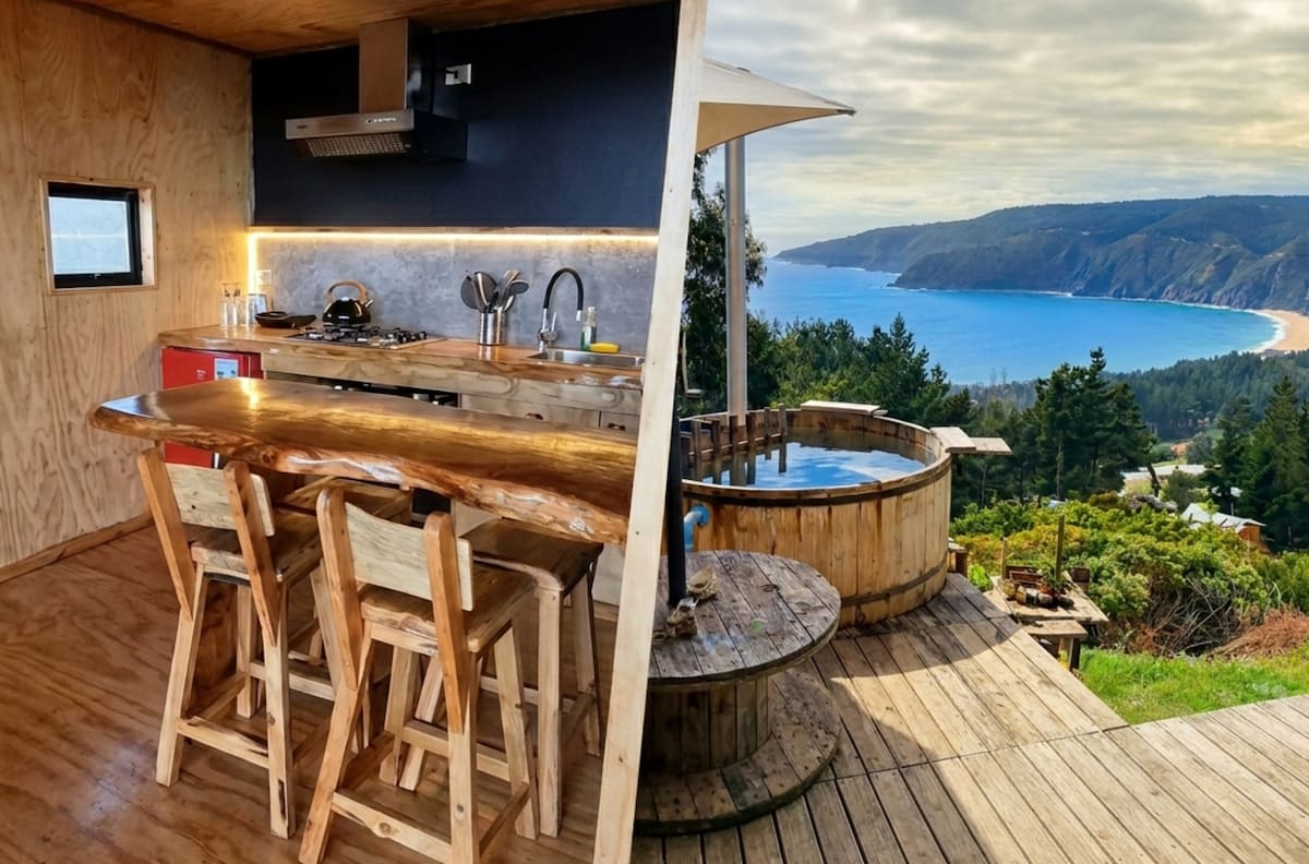 Con tinajas y vista al mar: Estas cabañas en la Región de Valparaíso son perfectas para una escapada cerca de Santiago
