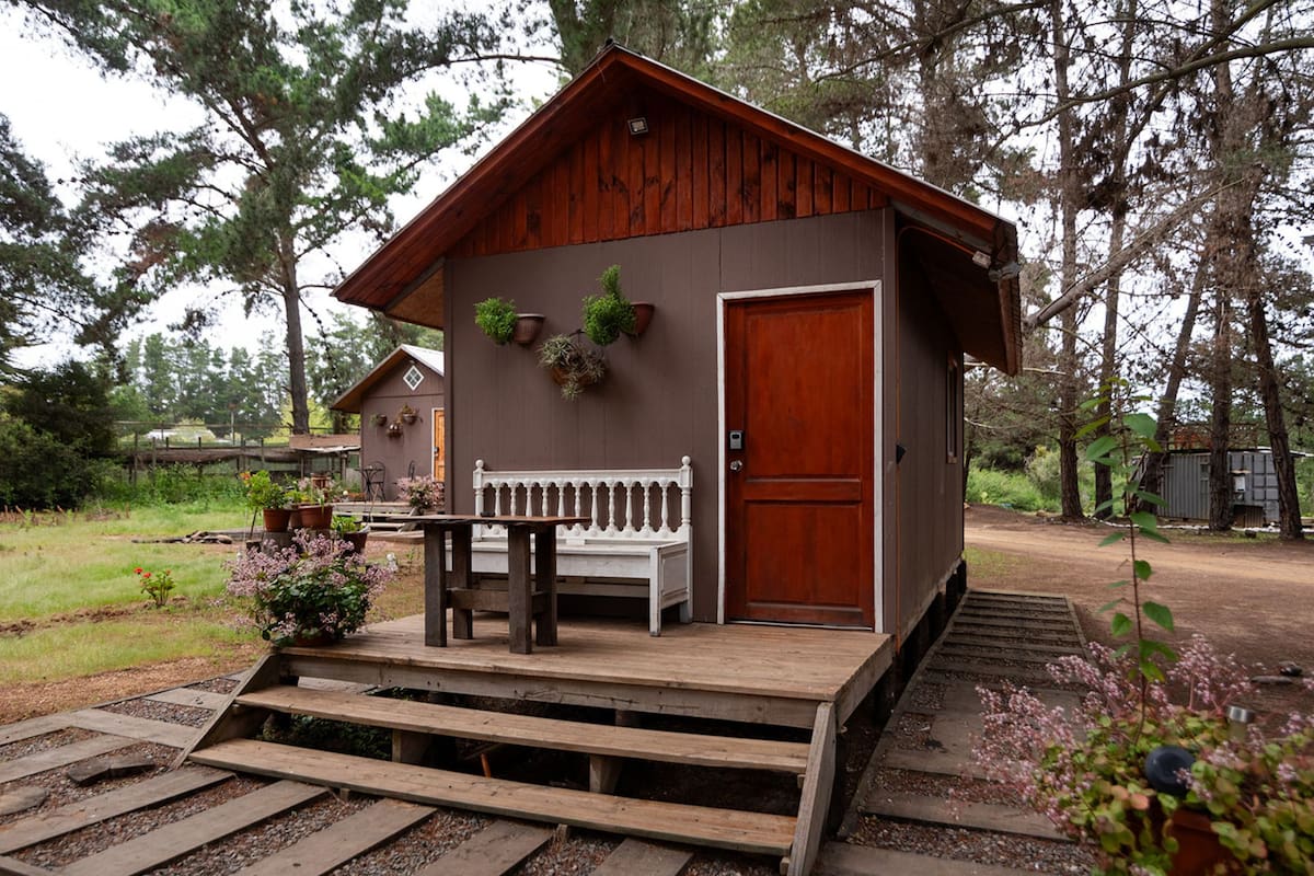 Están diseñadas para dos personas.
Créditos: Cabañitas del Bosque.