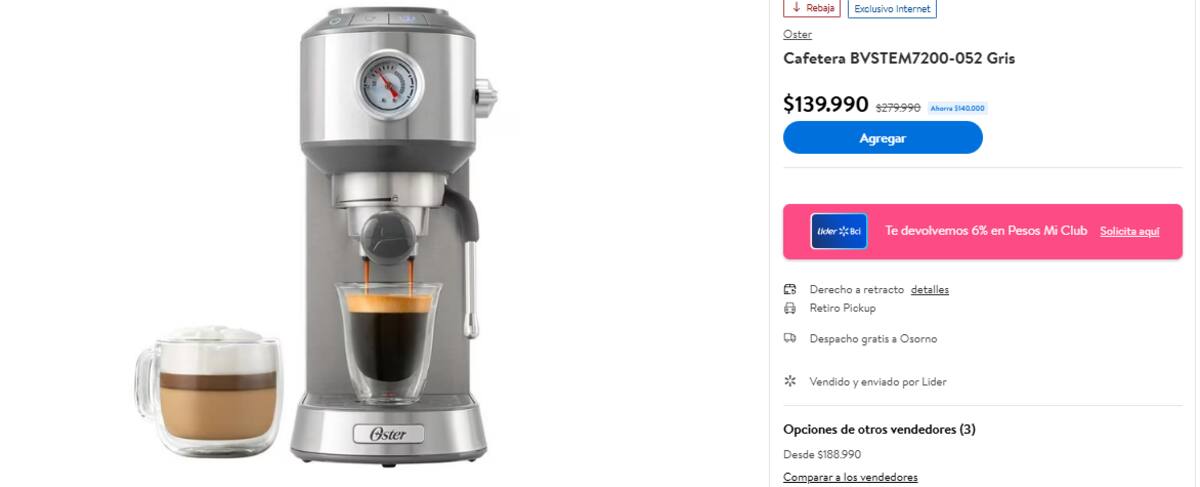 En Lider, este modelo está a mitad de precio.