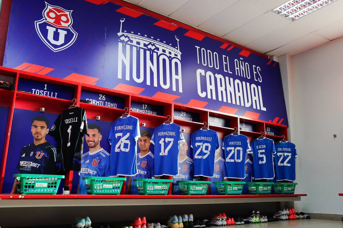 Camarín de la U listo para el encuentro frente a Unión La Calera.