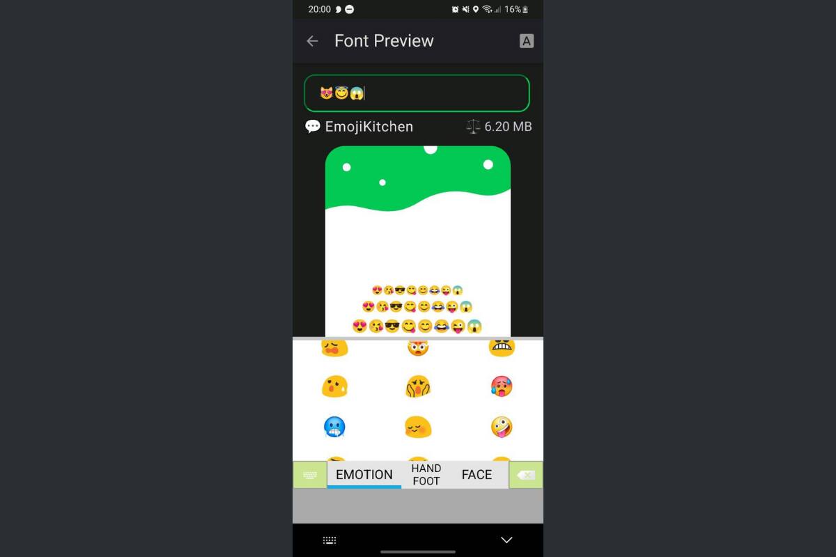 Podrás probar antes los emojis para ver si te gustan.