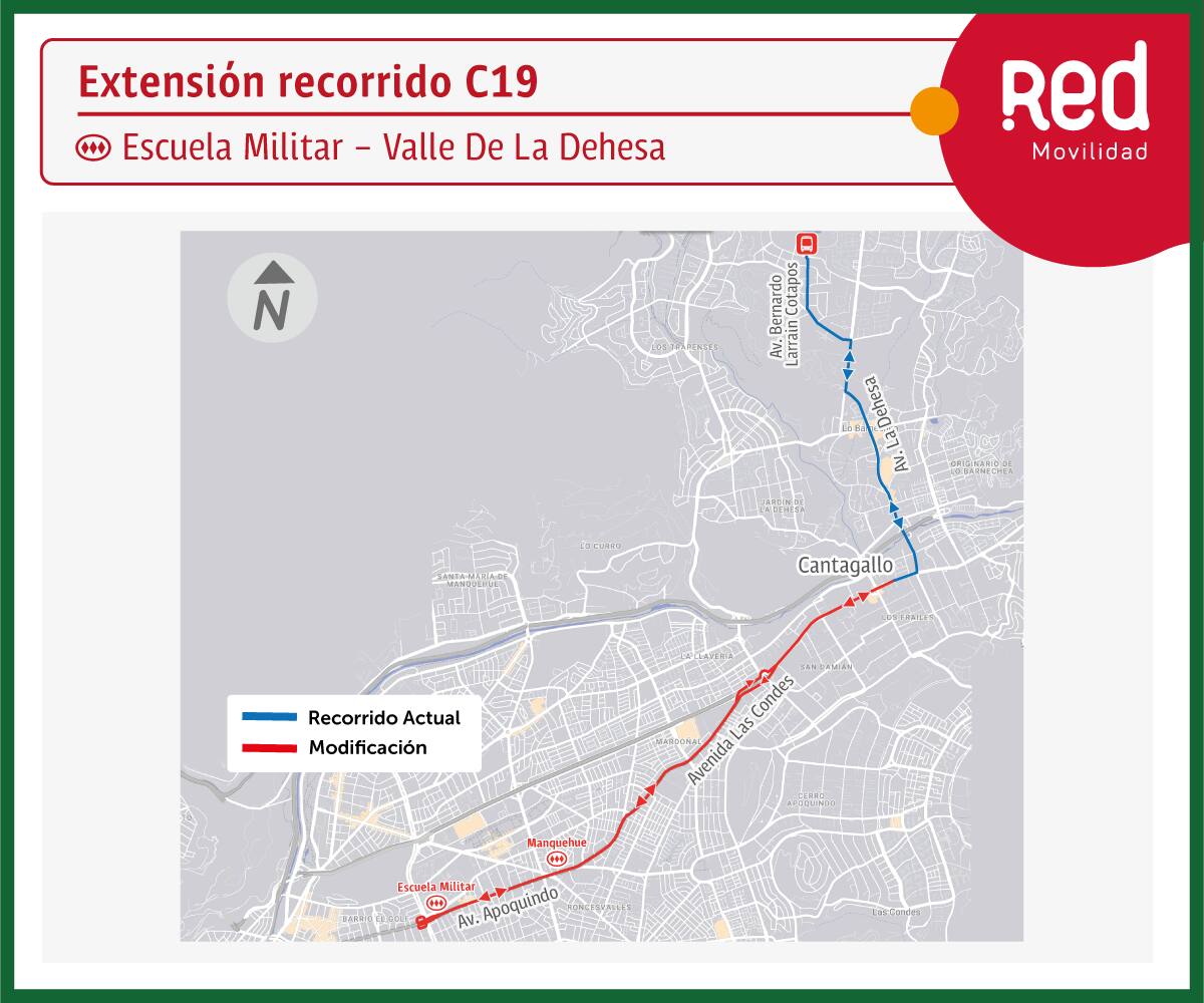 Este nuevo trazado permitirá conectar a los usuarios de La Dehesa con el MEtro Escuela Militar. Créditos: DTPM.