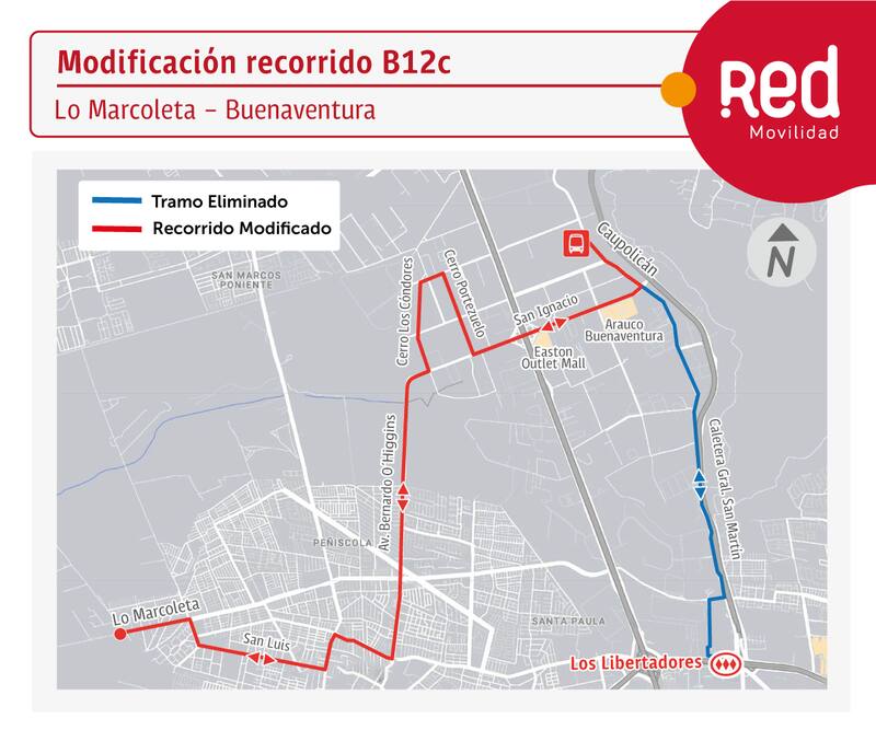 Este servicio operará entre Lo Marcoleta y Buenaventura. Créditos: DTPM.