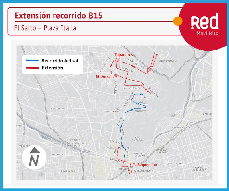 La extensión de este servicio se dará en ambos sentidos, por lo que permitirá conectar con Línea 1 y 2. Créditos DTPM.