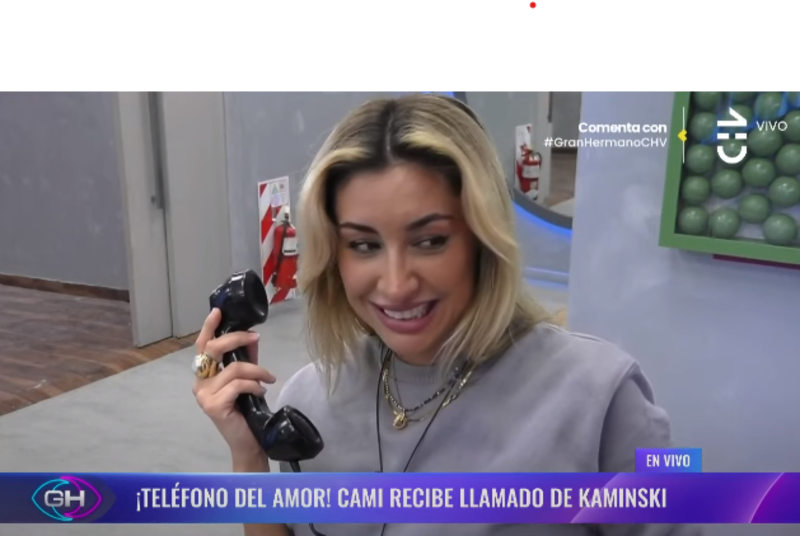 Camila Andrade recibió una llamada de su pareja, Francisco Kaminski en "Gran Hermano".