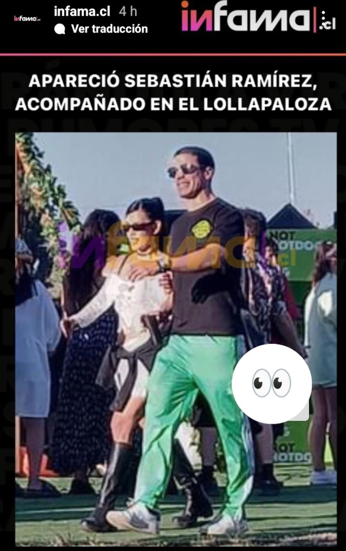 Camila Campos y Sebastián Ramírez. Créditos: Instagram
