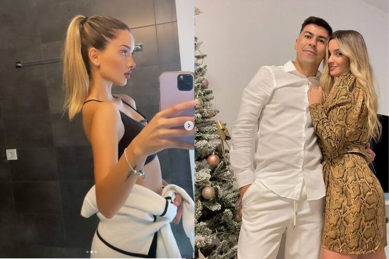 Camila Emonet y Tomás Alarcón viven junto en Zaragoza, donde el jugador es parte del elenco aragonés. (Foto: Instagram)