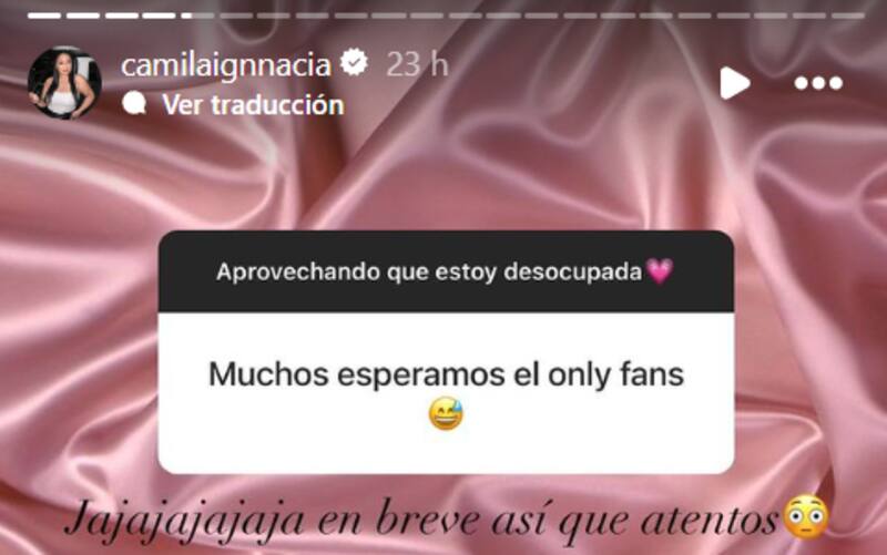 La respuesta de Camila Sepúlveda tras ser consultada por su aparición en OnlyFans.