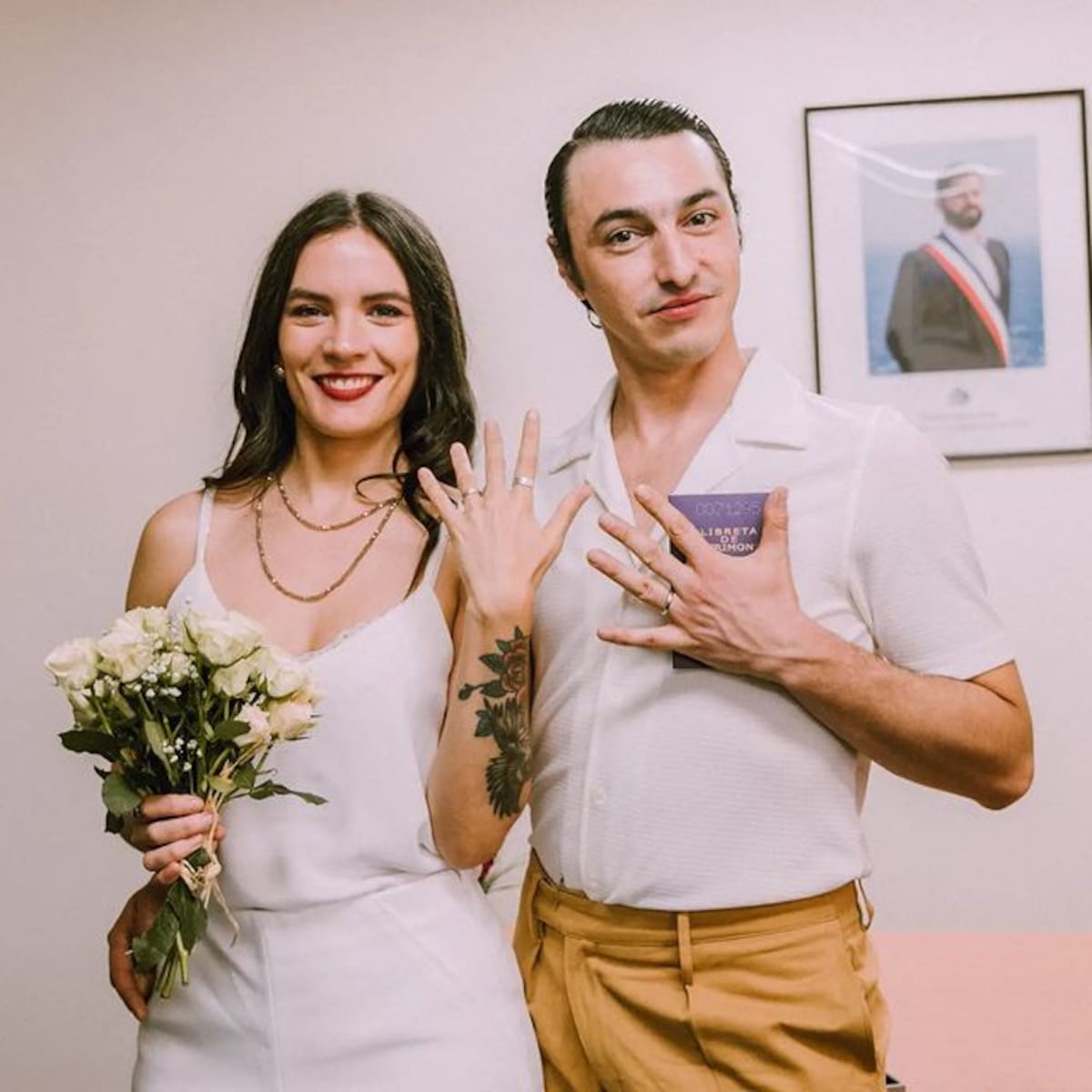 Fotos del matrimonio entre Camila Vallejo y Abel Zicavo. Créditos: @camilantoniamaranta - @valpalavecino