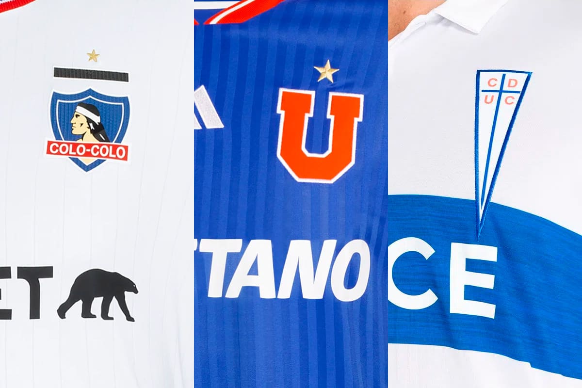 Los tres grandes del fútbol chileno ya lucen sus camisetas oficiales de la temporada 2023.