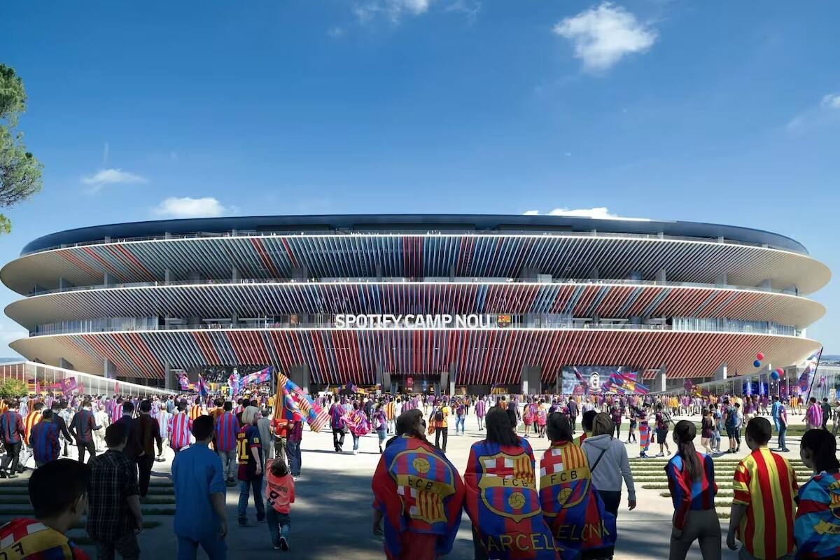 Entrada principal del nuevo Spotify Camp Nou.