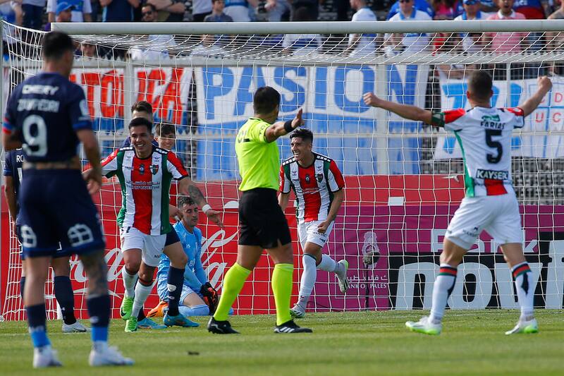 Joe Abrigo anotó el primer tanto en la goleada de Palestino frente a la UC