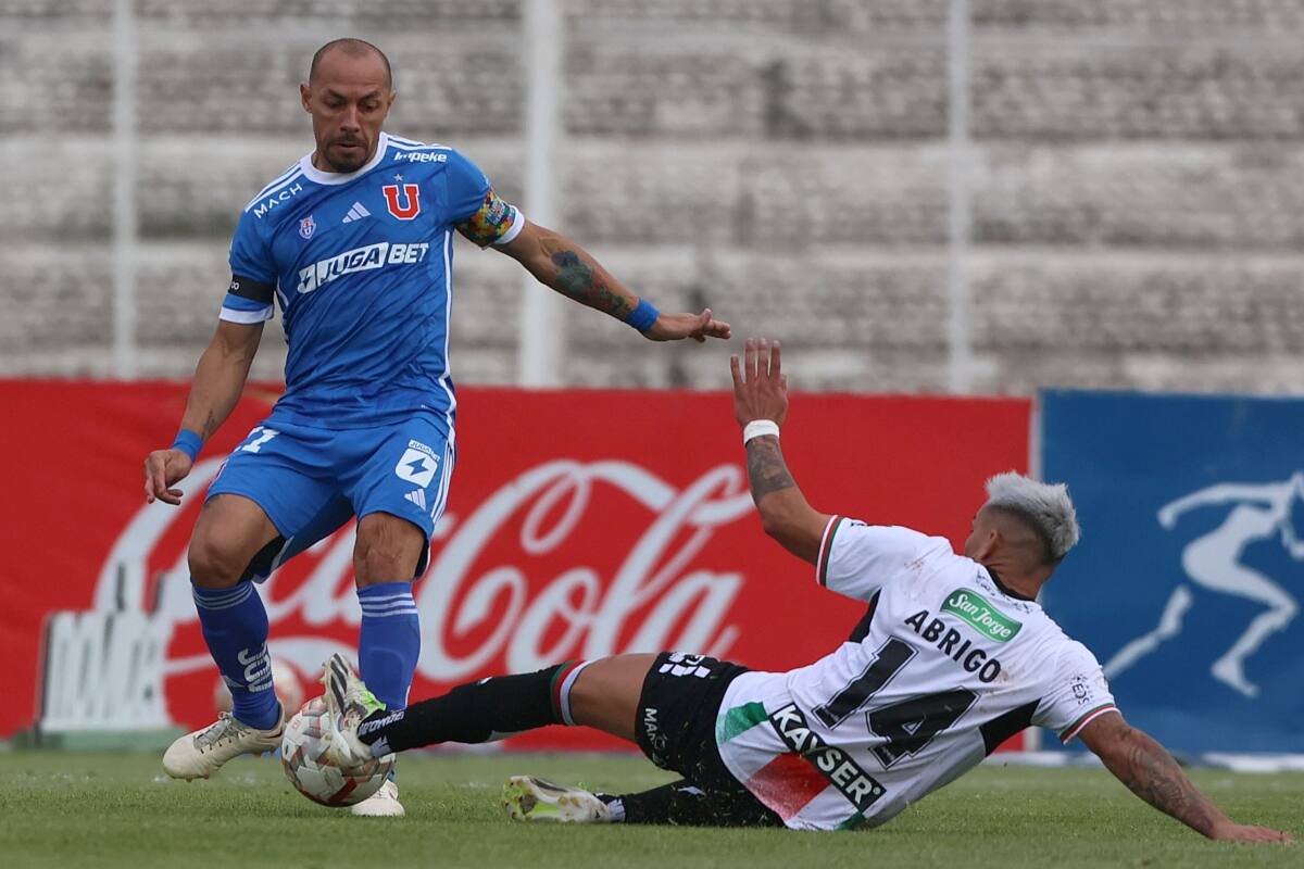 La U y Palestino llegan a la fecha 10 como líder y escolta del torneo, respectivamente. Foto: Agencia Aton.